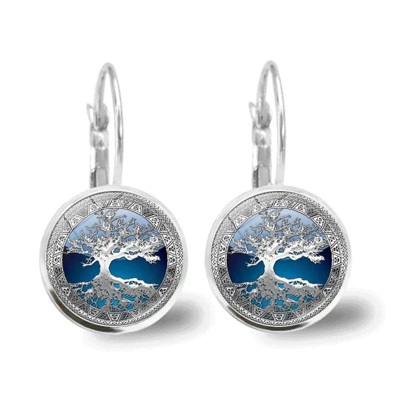 Silver Tree of Life Earrings for Women - Elegant Everyday Accessory 1