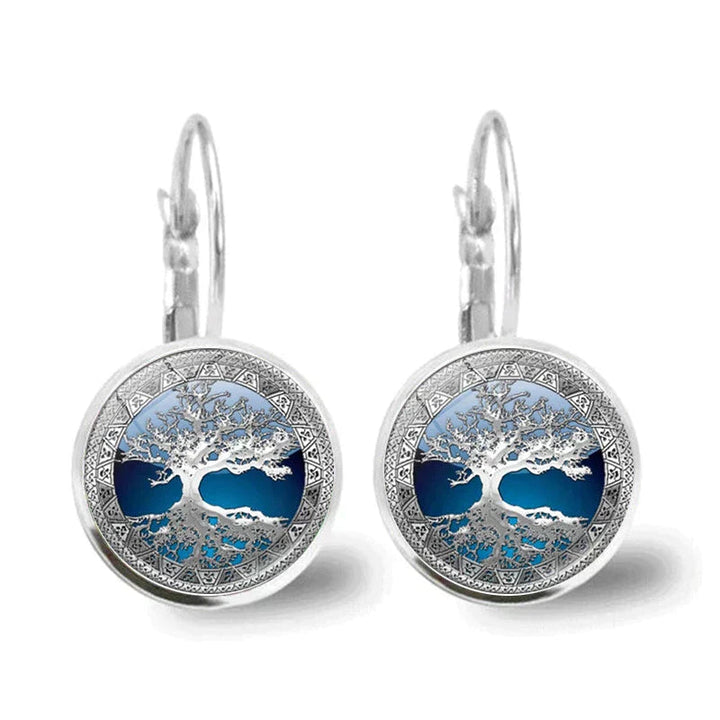 Silver Tree of Life Earrings for Women - Elegant Everyday Accessory 1