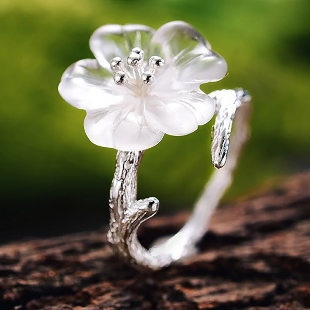 Silver White Lotus Ring - A Timeless Symbol of Strength 0