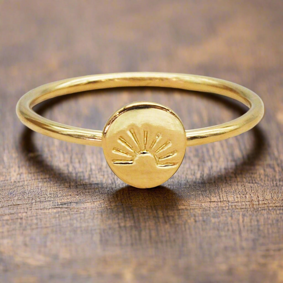 Solar Gold Ring - Timeless Elegance for Women, Handmade, Versatile Design 0