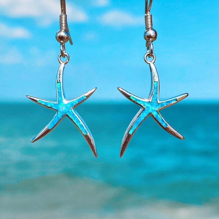 Starfish Opal and Silver Earrings for Everyday Elegance 0