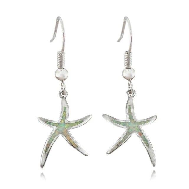 Starfish Opal and Silver Earrings for Everyday Elegance 1