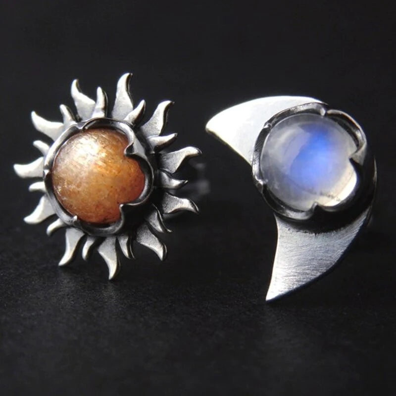 Sun Moon Earrings for Women - Handcrafted Lightweight Elegance for Every Occasion 0