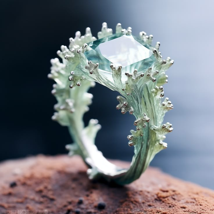 Turquoise Coral Exotic Ring 0