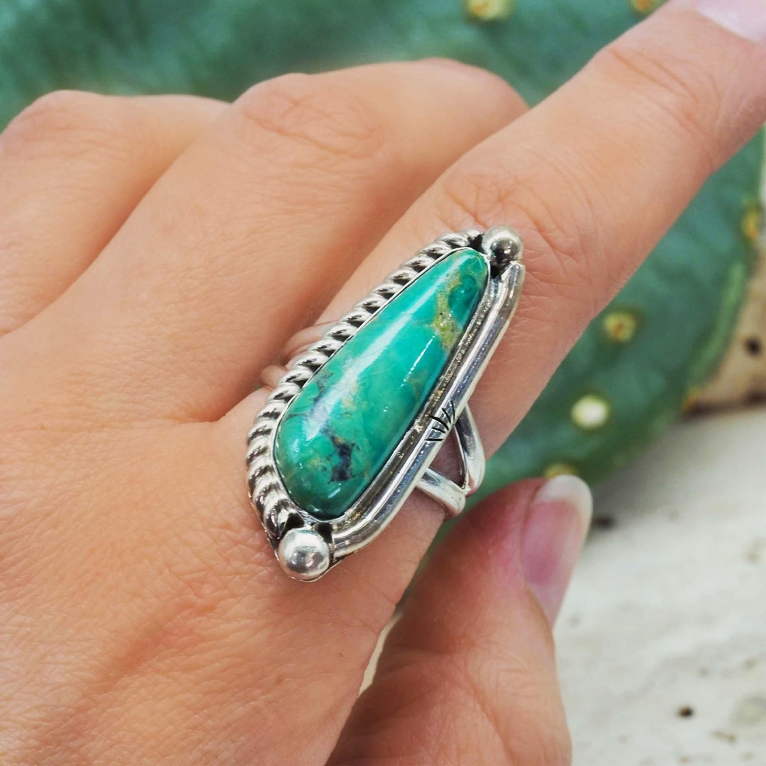 Turquoise Nature Stone Ring - Timeless Elegance 0