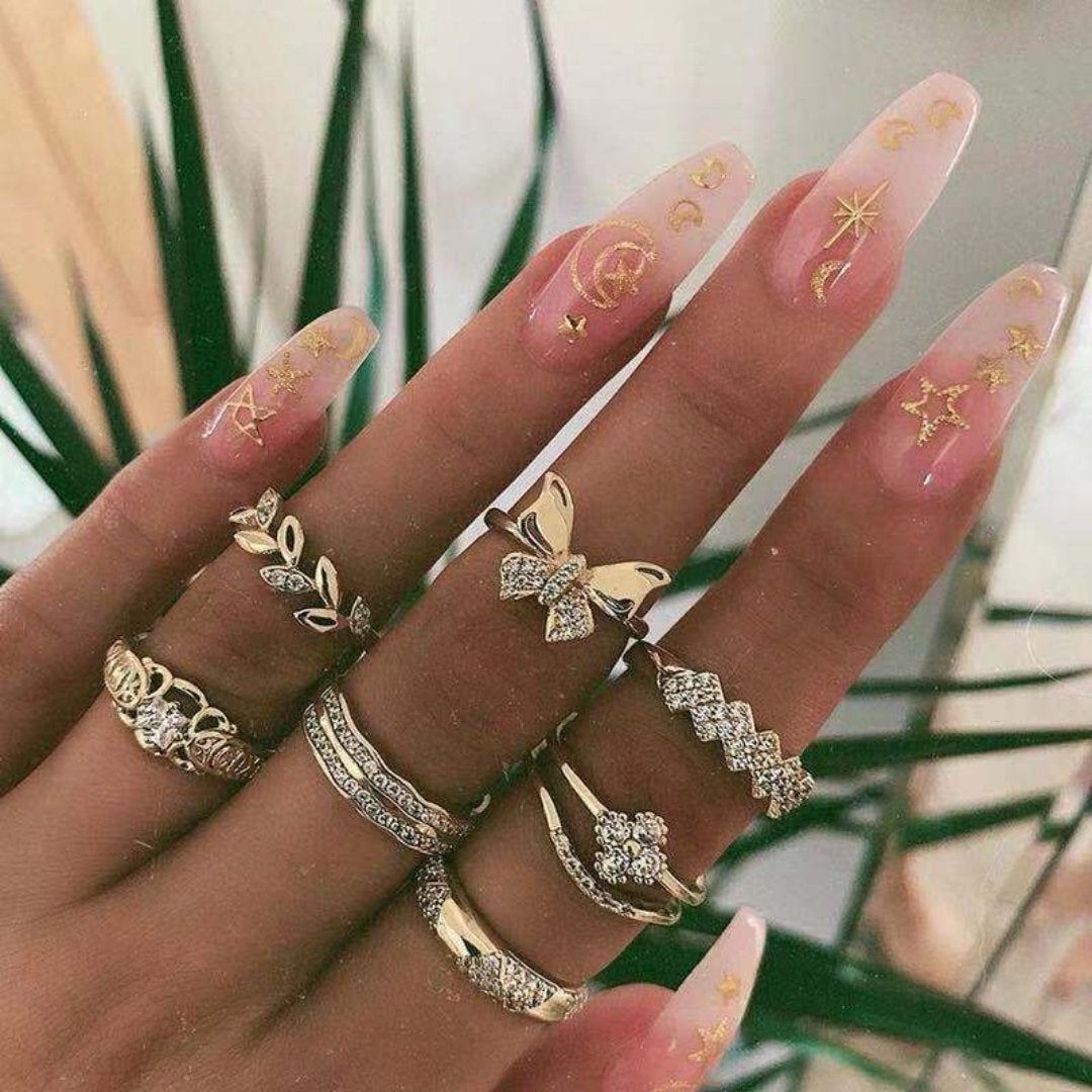 Unique Pack of 8 to 12 Handmade Silver Rings for Personalized Style 12
