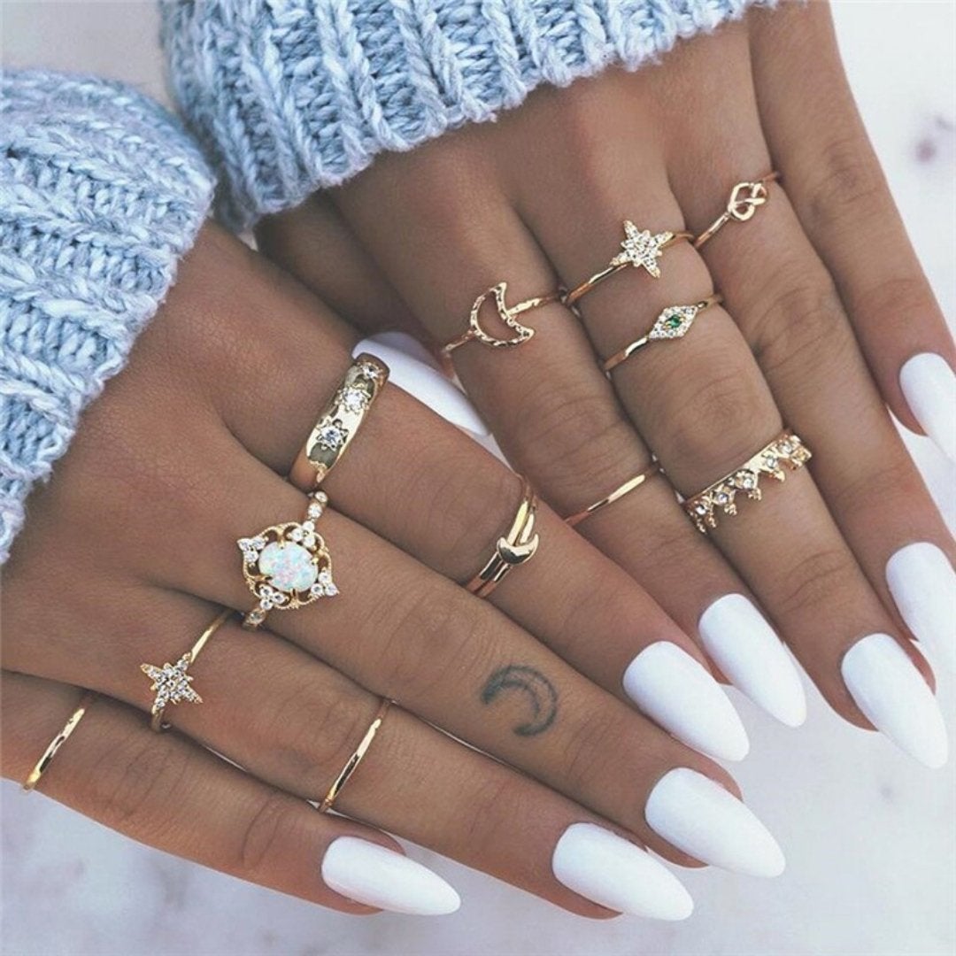 Unique Pack of 8 to 12 Handmade Silver Rings for Personalized Style 3