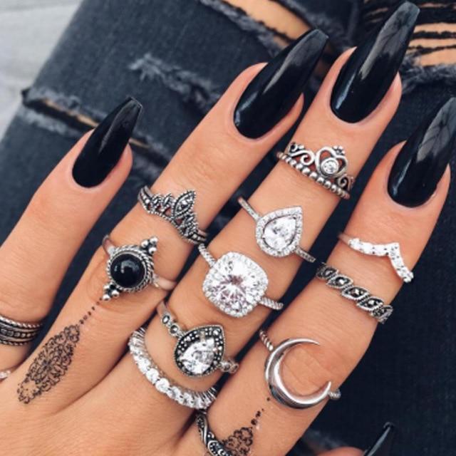 Unique Pack of 8 to 12 Handmade Silver Rings for Personalized Style 5