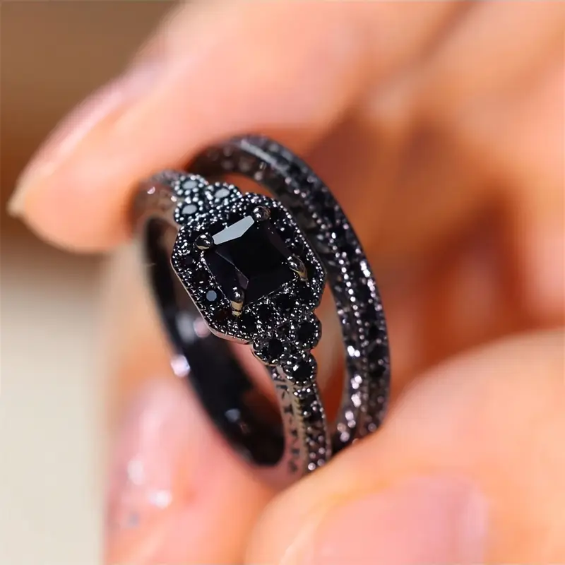 Vintage Black Ring Set - Timeless Elegance for Every Occasion 0