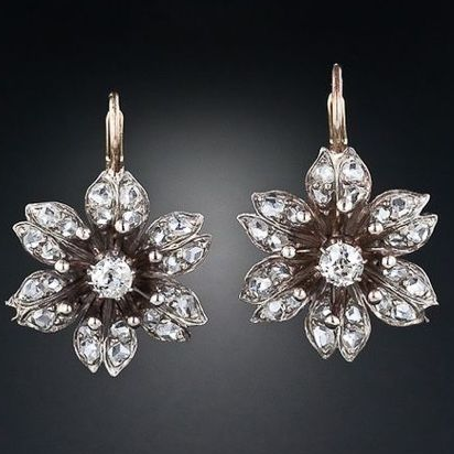 Vintage Crystal Flower Earrings for Elegant Style 0