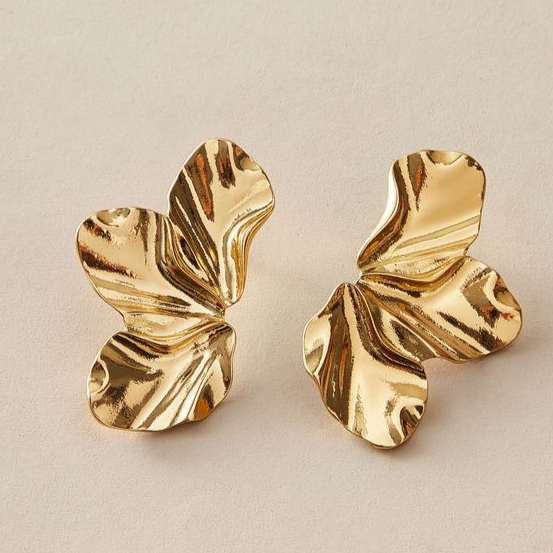 Vintage Gold Earrings for Women - Irregular Design, Lightweight & Versatile 0