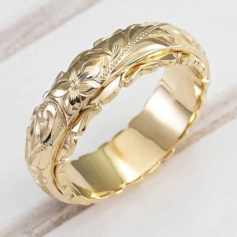 Vintage Gold Flower Ring - Timeless Elegance for Every Occasion 0