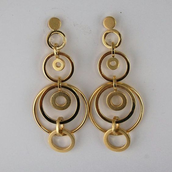 Vintage Gold Hoop Earrings - Classic 2-Inch Lightweight Design for Everyday Elegance 0