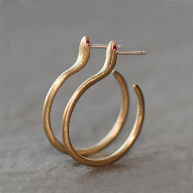 Vintage Golden Hoop Earrings 0