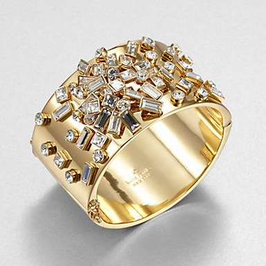 Vintage Golden Inlaid Zirconia Ring - Handmade Elegant Jewelry 0