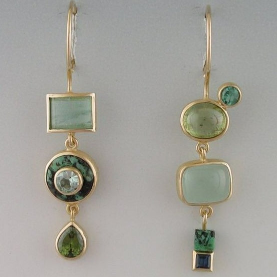 Vintage Green Dangling Earrings for Effortless Elegance 0