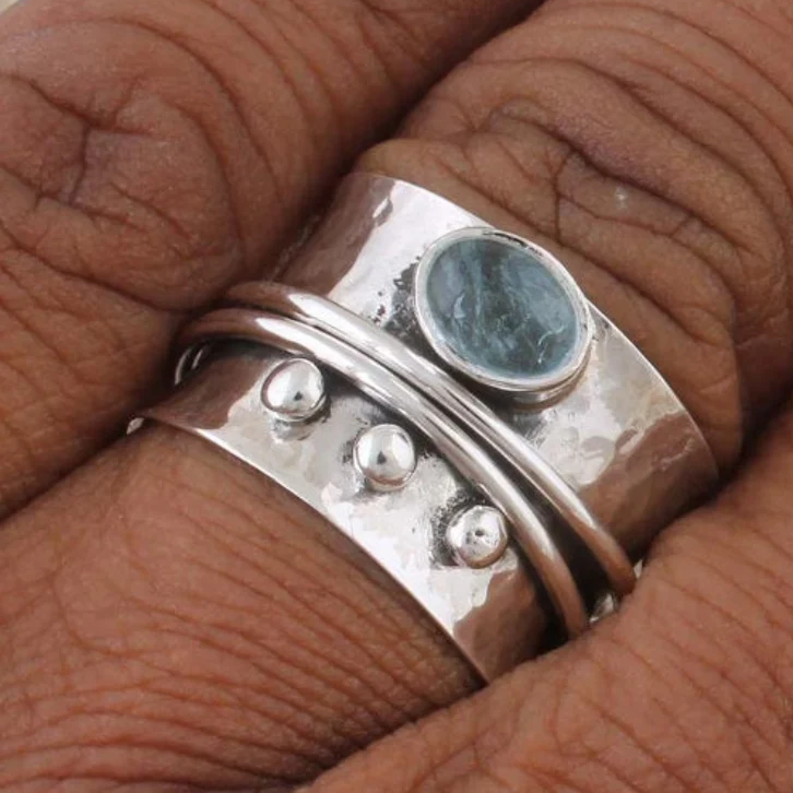 Vintage Inlaid Moonstone Ring 0