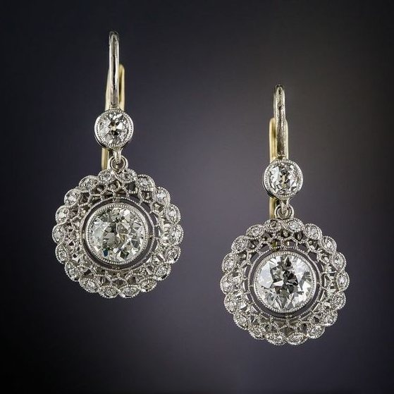Vintage Mandala Zirconia Earrings for Women - Elegant Sparkle Accessory 0