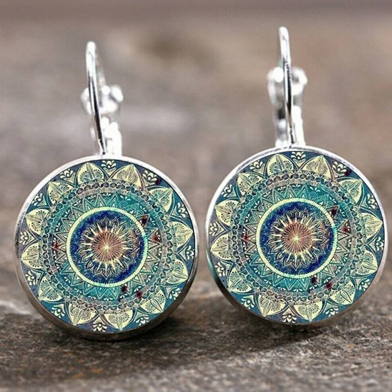 Vintage Rounded Mandala Earrings for Effortless Elegance 0