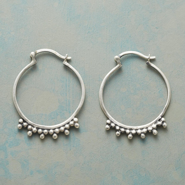 Vintage Silver Hoop Earrings for Effortless Elegance 0