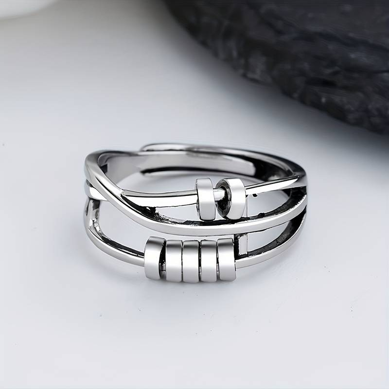 Vintage Silver Tree Layer Ring 1