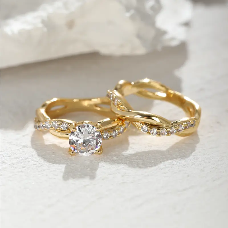 Vintage Sparkling Ring Set 0