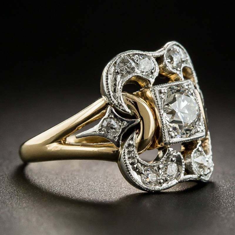 Vintage Zirconia Gold Ring for Women - Timeless Elegance and Strength 0