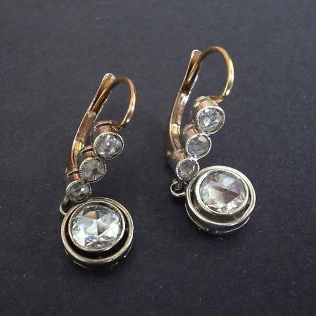 Vintage Zirconia Golden Earrings for Effortless Elegance 0