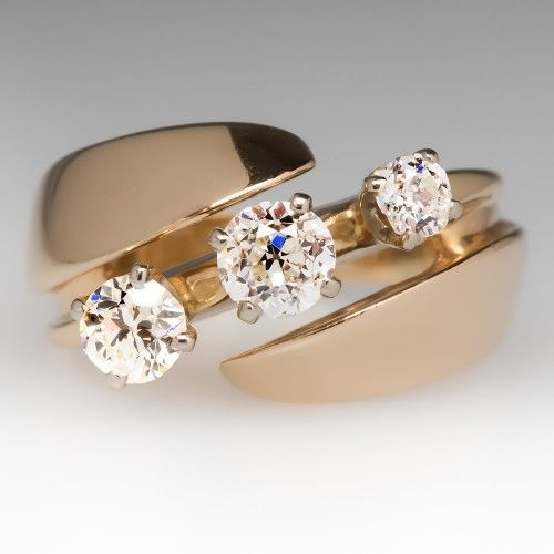 Vintage Zirconia Open Ring - Timeless Elegance 0
