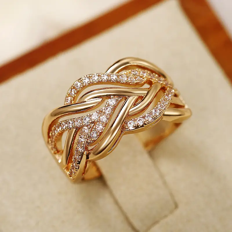 Zirconia Gold Ring - Timeless Elegance for Every Occasion 0