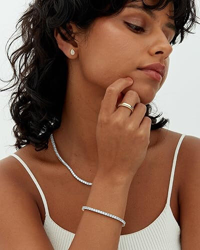 Moissanite Tennis bracelet Silver