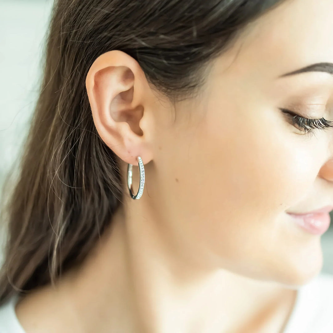 Sorel Pave Earrings Silver