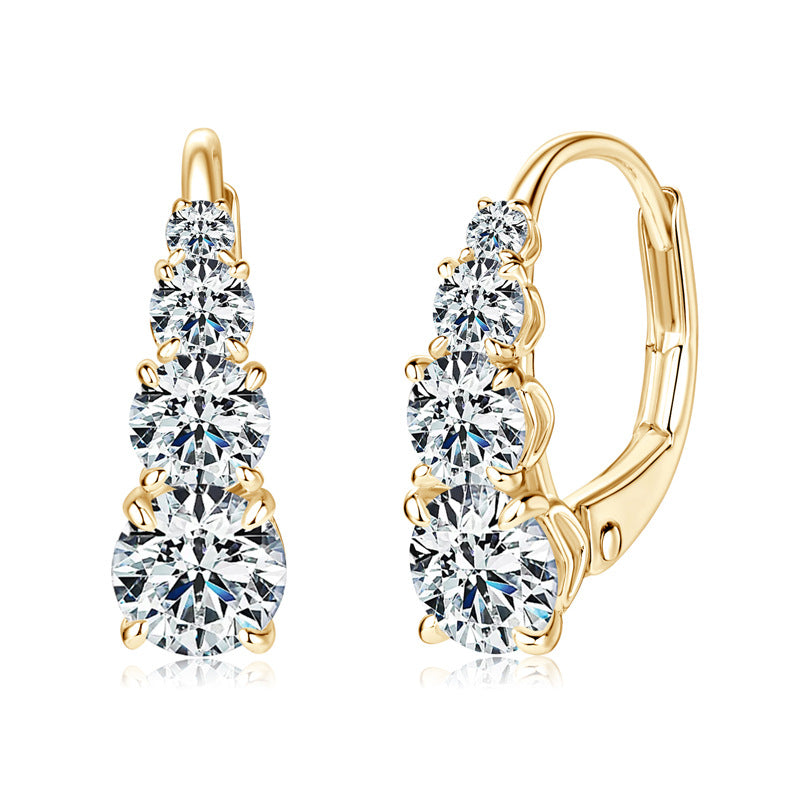 Carol four stone earrings Silver