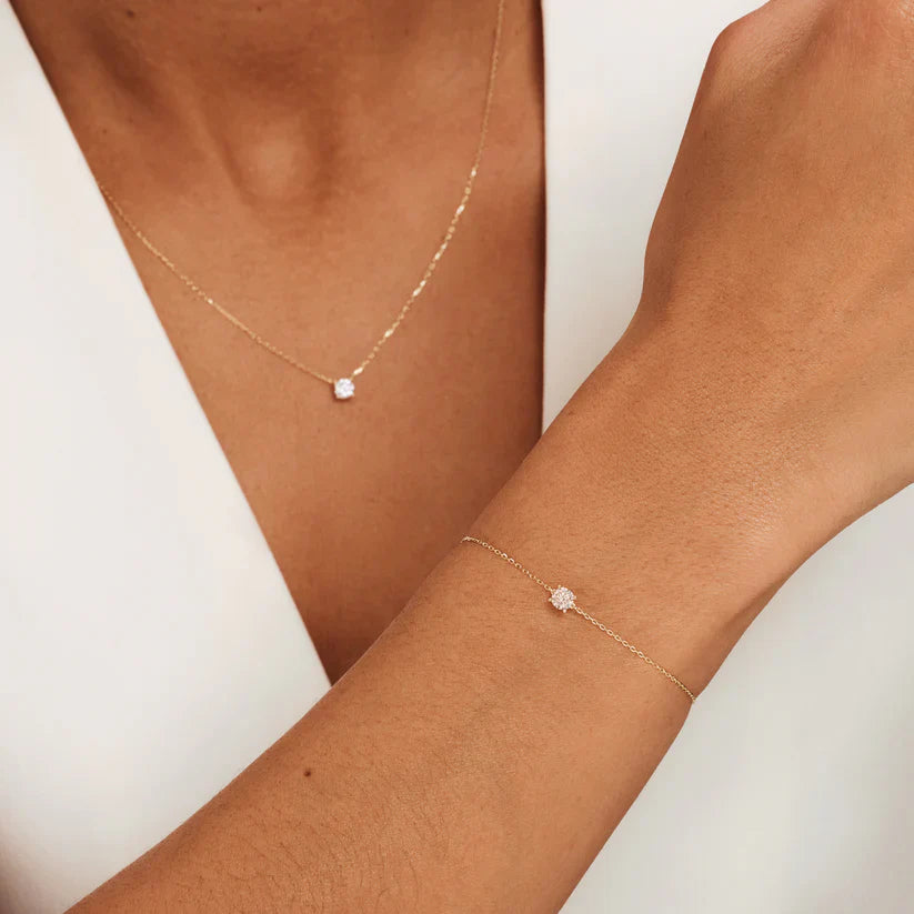 Silver Stone Jewelry Set