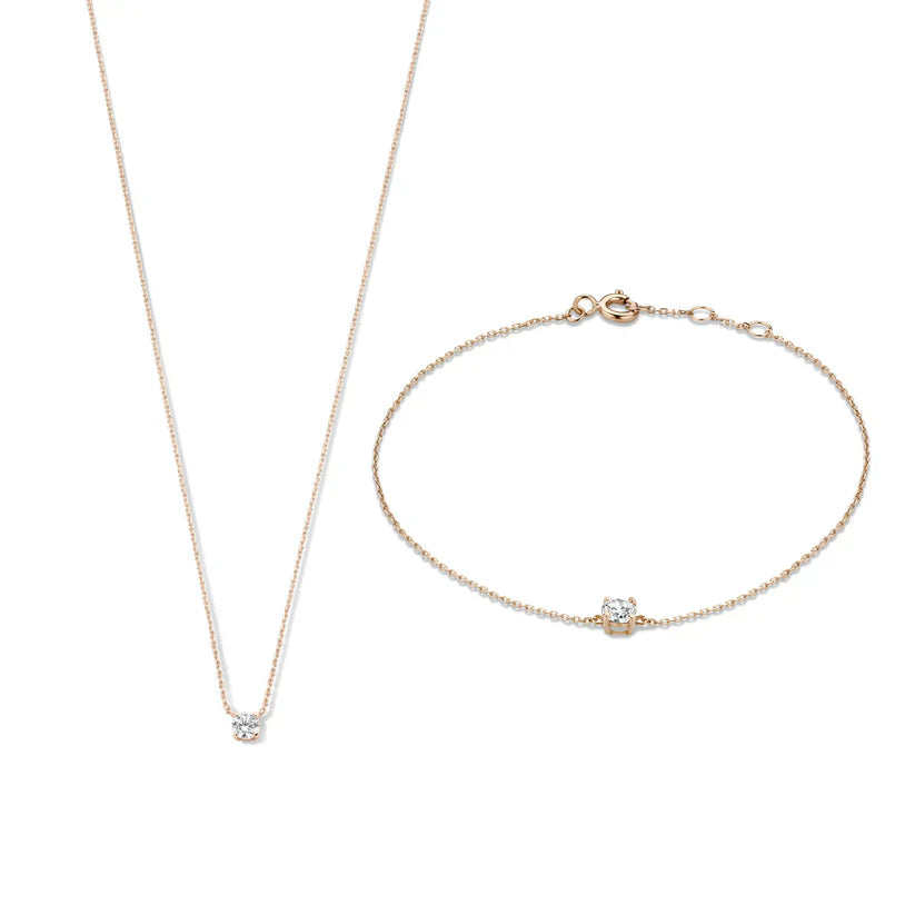 Silver Stone Jewelry Set