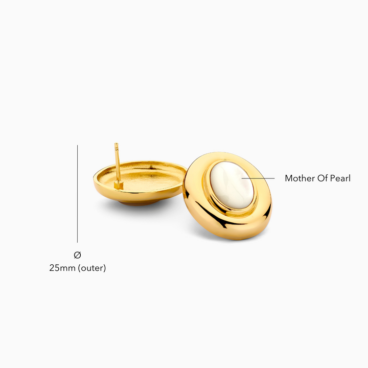 Giselle Pearl Earrings Silver